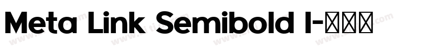Meta Link Semibold I字体转换
